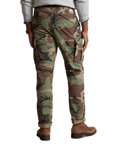 Men's Classic-Fit Camo Canvas Cargo Pants Green $64.08 Pants