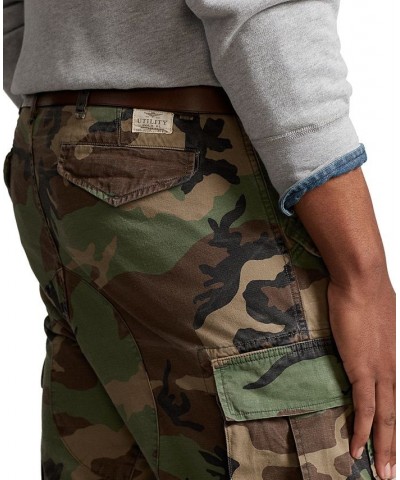 Men's Classic-Fit Camo Canvas Cargo Pants Green $64.08 Pants