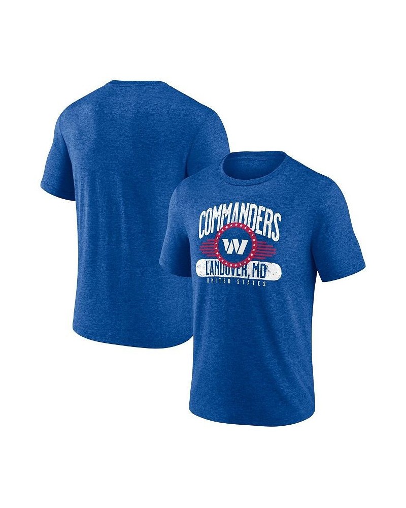 Men's Branded Heathered Royal Washington Commanders Americana Tri-Blend T-shirt $16.34 T-Shirts