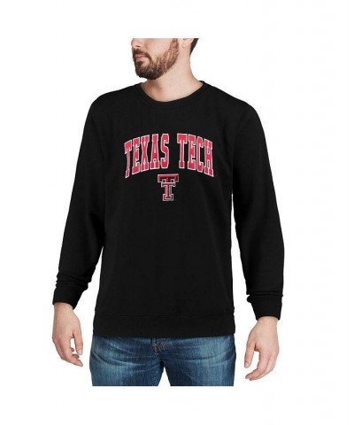 Men's Black Texas Tech Red Raiders Arch and Logo Crew Neck Sweatshirt $29.40 Sweatshirt