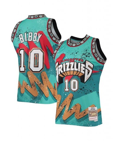 Men's Mike Bibby Teal Vancouver Grizzlies Hardwood Classics 1998-99 Hyper Hoops Swingman Jersey $60.80 Jersey