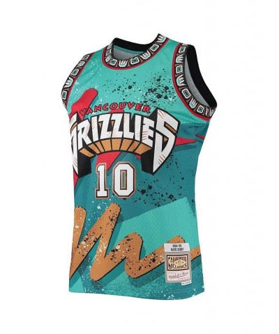 Men's Mike Bibby Teal Vancouver Grizzlies Hardwood Classics 1998-99 Hyper Hoops Swingman Jersey $60.80 Jersey