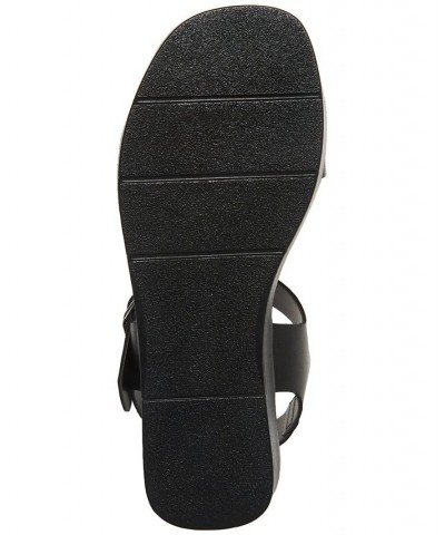 Women's Keenan Two-Piece Buckled Platform Sandals Black $40.05 Shoes