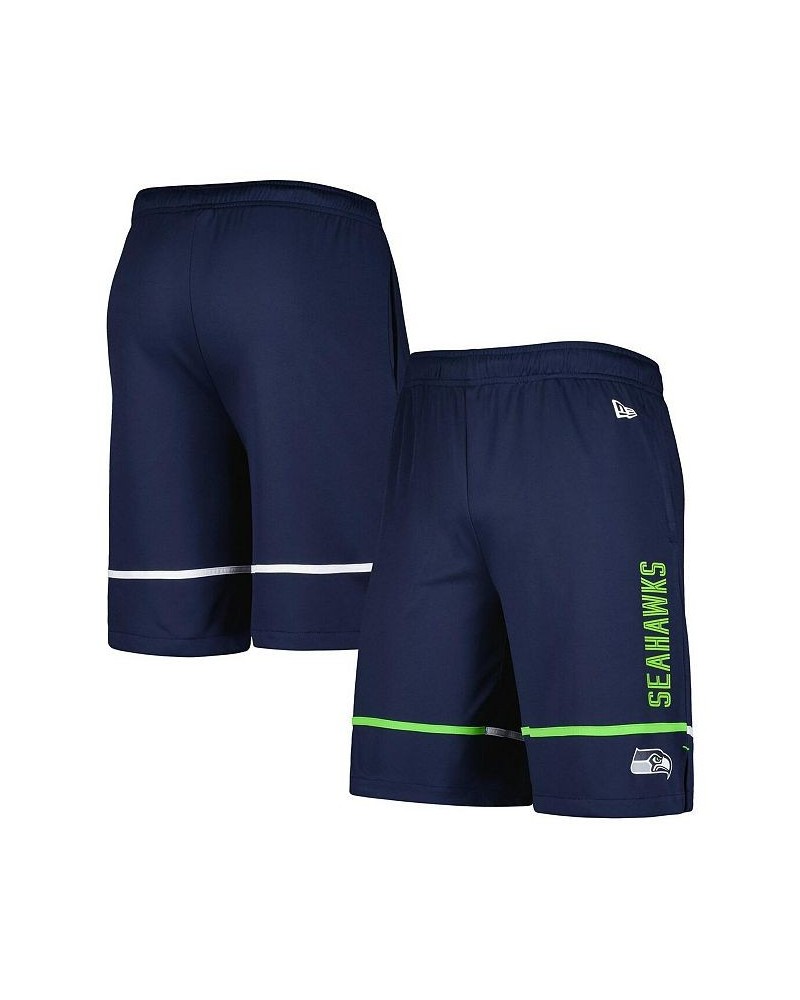 Men's College Navy Seattle Seahawks Combine Authentic Rusher Training Shorts $21.50 Shorts