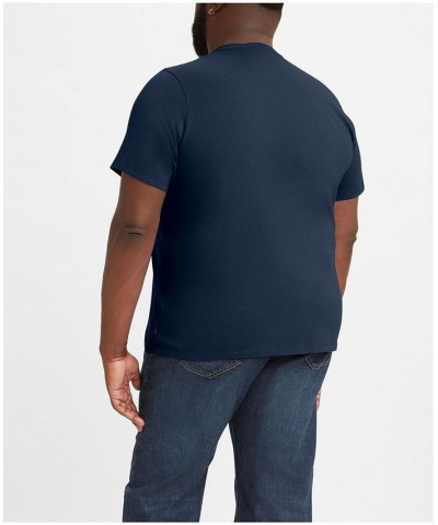 Men's Big and Tall Graphic Crewneck T-shirt Blue $18.54 T-Shirts