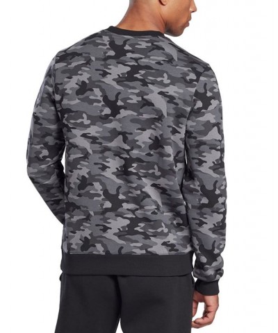 Men's ID Regular-Fit Camo Logo-Print Fleece Sweatshirt Black $19.35 Sweatshirt