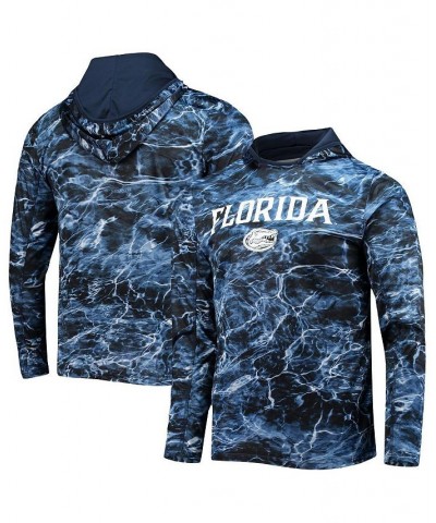 Men's Royal Florida Gators Mossy Oak SPF 50 Performance Long Sleeve Hoodie T-shirt $29.90 T-Shirts