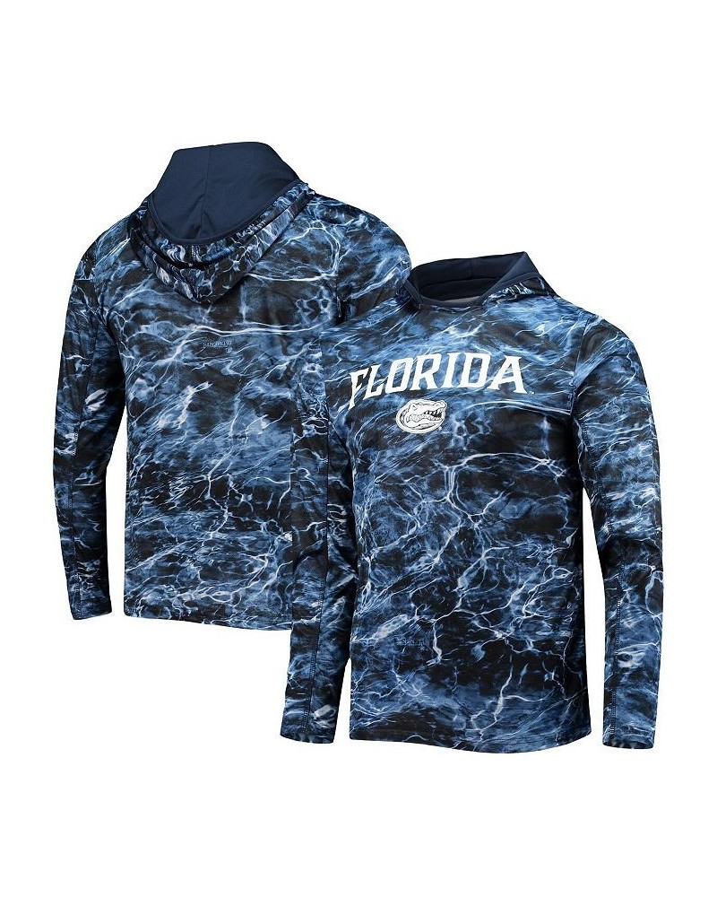 Men's Royal Florida Gators Mossy Oak SPF 50 Performance Long Sleeve Hoodie T-shirt $29.90 T-Shirts