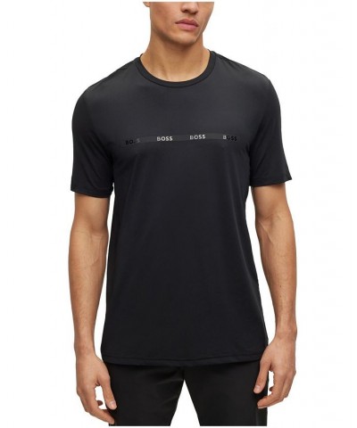 BOSS Men's Active-Stretch Slim-Fit Logo-Stripe Print T-shirt Black $39.60 T-Shirts