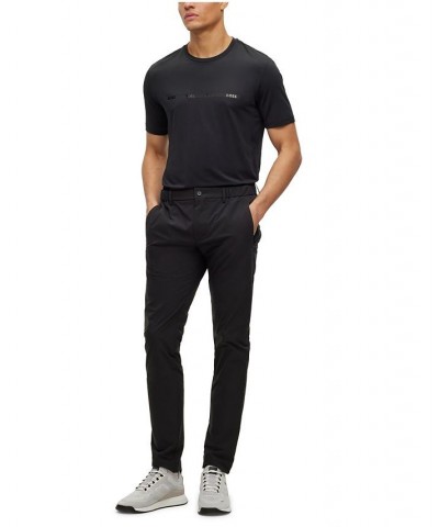 BOSS Men's Active-Stretch Slim-Fit Logo-Stripe Print T-shirt Black $39.60 T-Shirts