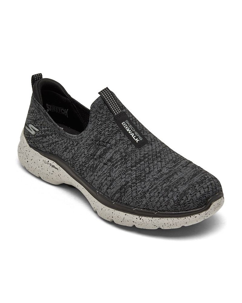 Women's GO WALK 6 - Splendid Day Slip-On Casual Sneakers Gray $34.45 Shoes