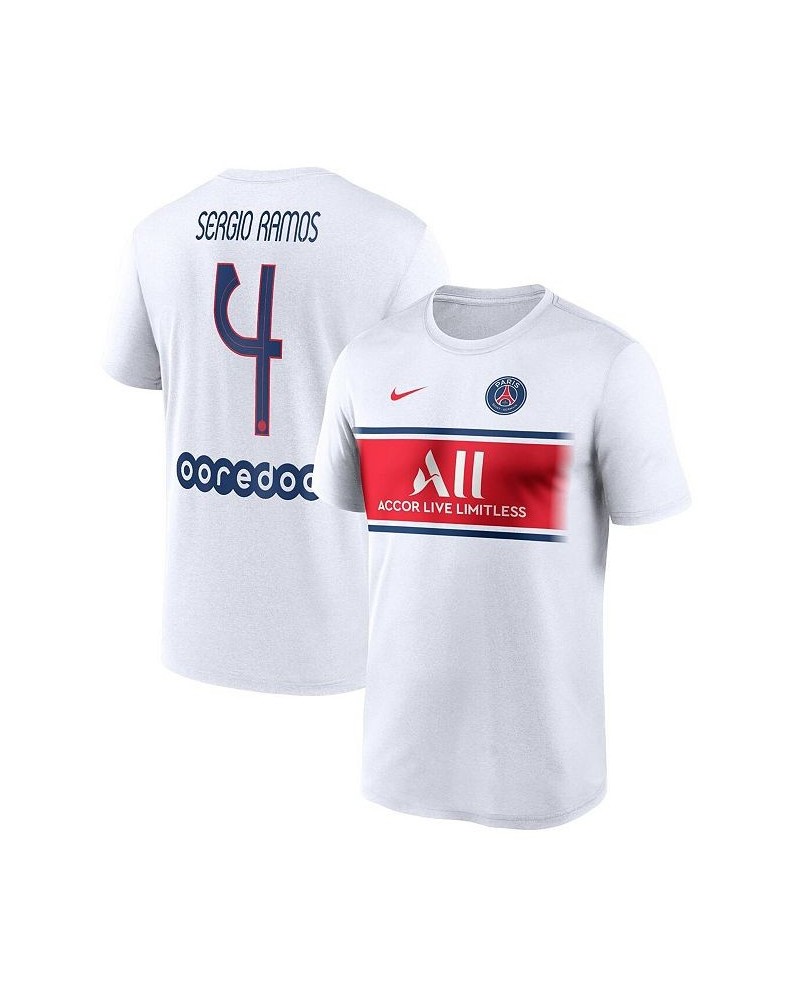 Men's Sergio Ramos White Paris Saint-Germain Name Number Fan Top $21.15 T-Shirts