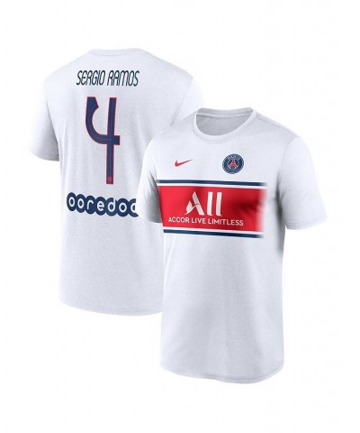 Men's Sergio Ramos White Paris Saint-Germain Name Number Fan Top $21.15 T-Shirts