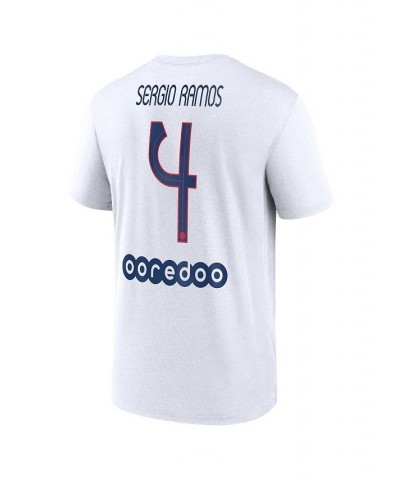 Men's Sergio Ramos White Paris Saint-Germain Name Number Fan Top $21.15 T-Shirts