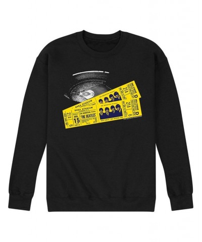 Men's The Beatles Shea Tickets Fleece Sweatshirt Black $30.24 Sweatshirt