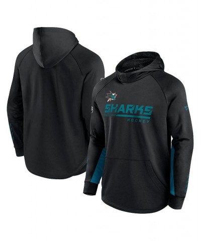 Men's Branded Black San Jose Sharks Authentic Pro Locker Room Raglan Pullover Hoodie $40.18 Sweatshirt