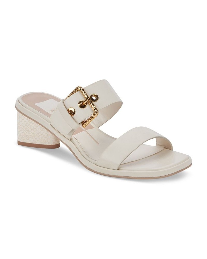 Women's Riva Buckled Slip-On Block-Heel Sandals PD02 $54.00 Shoes