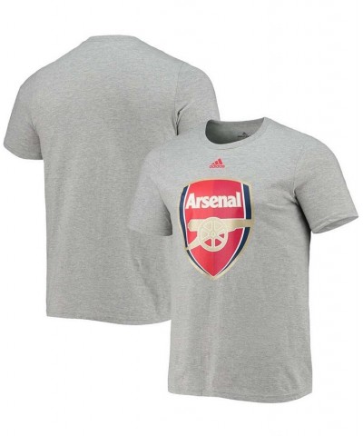 Men's Heathered Gray Arsenal Primary Logo Amplifier T-shirt $13.02 T-Shirts