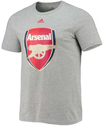 Men's Heathered Gray Arsenal Primary Logo Amplifier T-shirt $13.02 T-Shirts