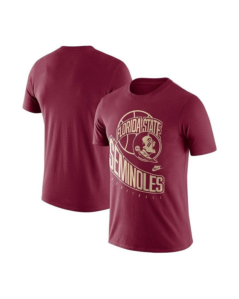 Men's Garnet Florida State Seminoles Retro Basketball T-shirt $16.80 T-Shirts