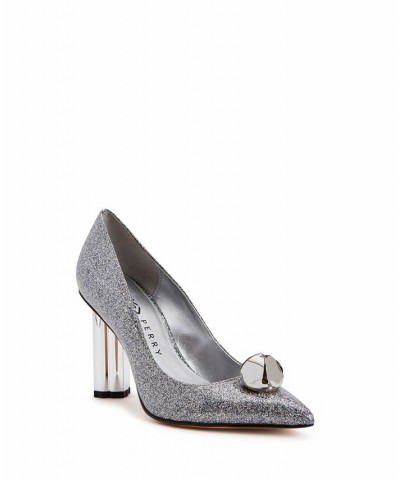 Women's The Dellilah Jingle Pointed Toe Pumps Gray $40.46 Shoes