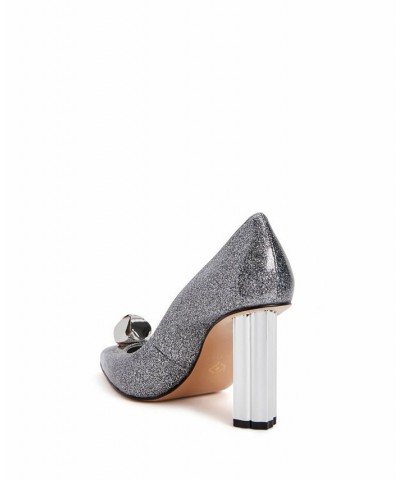 Women's The Dellilah Jingle Pointed Toe Pumps Gray $40.46 Shoes