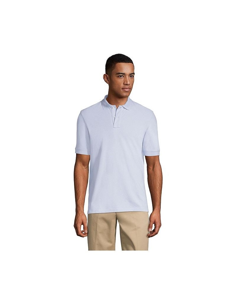 School Uniform Men's Short Sleeve Mesh Polo Shirt Blue $16.26 Polo Shirts