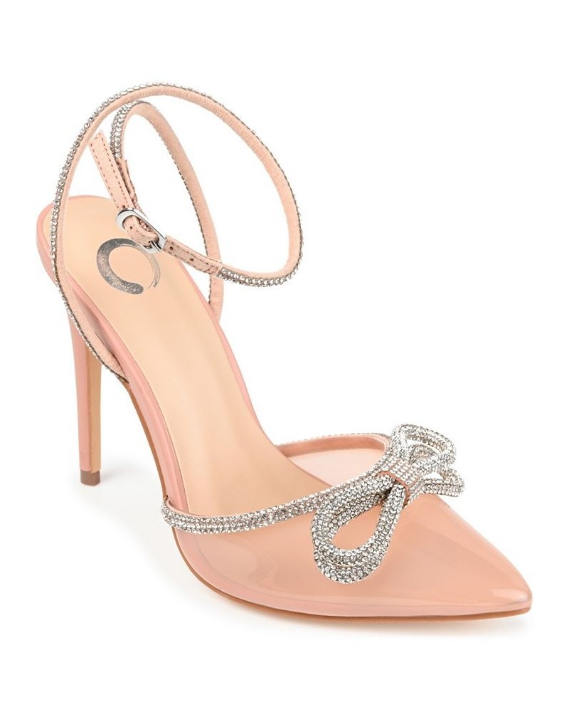 Women's Gracia Vinyl Stilettos Pink $47.30 Shoes