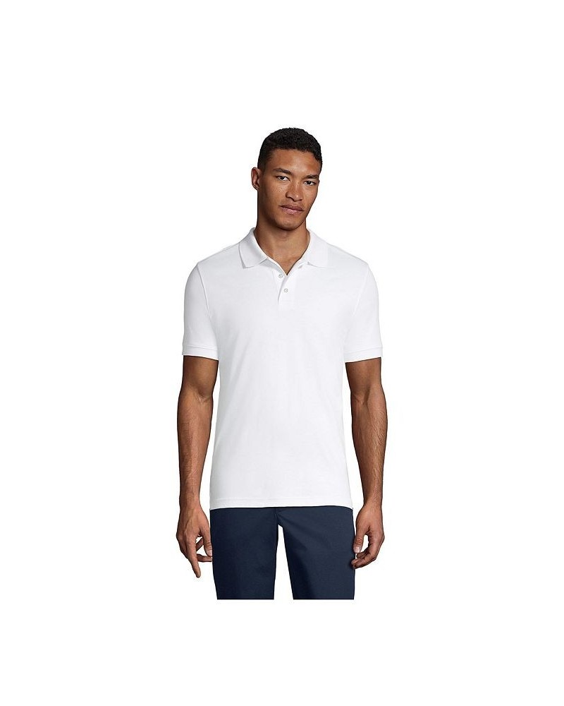 School Uniform Men's Short Sleeve Tailored Fit Interlock Polo Shirt White $15.89 Polo Shirts