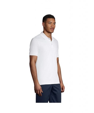 School Uniform Men's Short Sleeve Tailored Fit Interlock Polo Shirt White $15.89 Polo Shirts