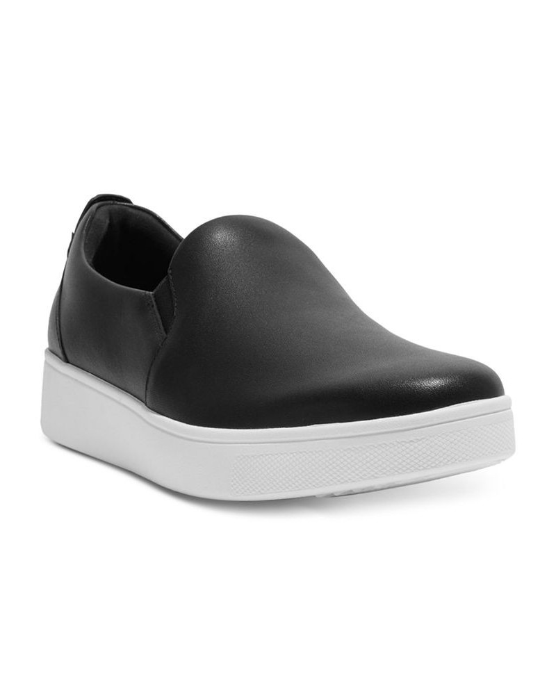 Women's Rally Slip-On Platform Skate Sneakers Black $48.00 Shoes