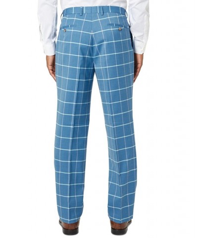 Men's Classic-Fit Wool Blend Suit Pants Blue $33.80 Suits