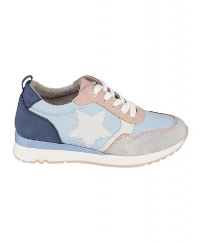 Women's Samantha Star Sneakers Blue $48.00 Shoes