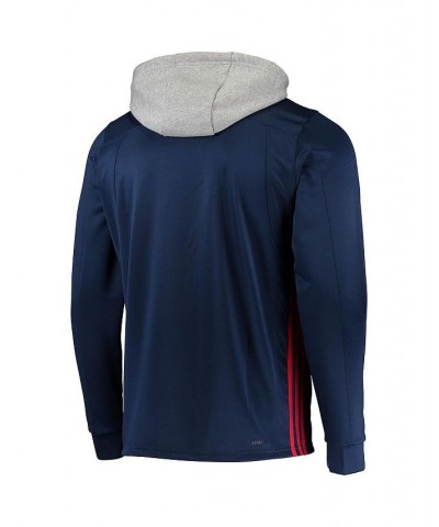 Men's Navy Washington Capitals Skate Lace AEROREADY Pullover Hoodie $52.24 Sweatshirt