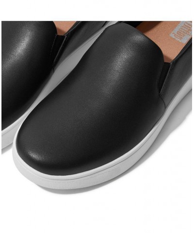 Women's Rally Slip-On Platform Skate Sneakers Black $48.00 Shoes