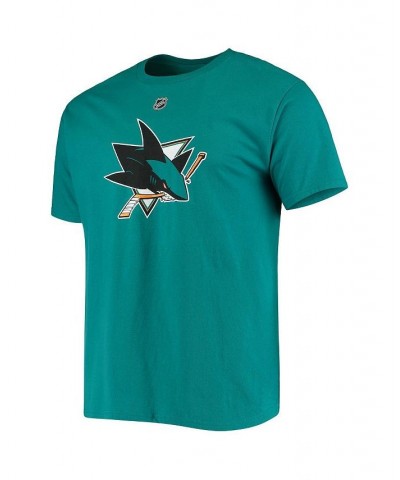 Men's Branded Marc-Edouard Vlasic Teal San Jose Sharks Player Name and Number T-shirt $19.37 T-Shirts