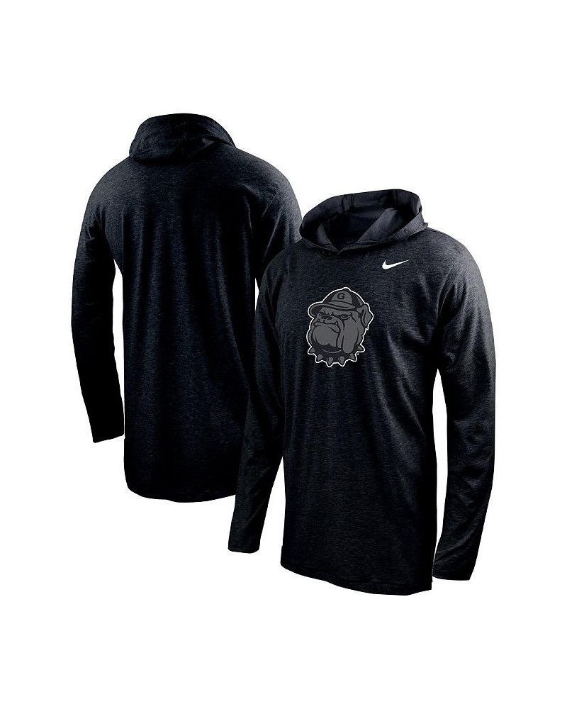 Men's Black Georgetown Hoyas Color Pop Performance Hoodie Long Sleeve T-shirt $27.90 T-Shirts