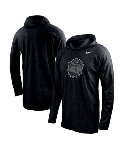 Men's Black Georgetown Hoyas Color Pop Performance Hoodie Long Sleeve T-shirt $27.90 T-Shirts