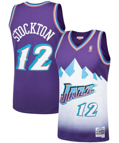 Men's John Stockton Purple Utah Jazz 1996-97 Hardwood Classics Swingman Player Jersey $42.00 Jersey