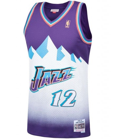 Men's John Stockton Purple Utah Jazz 1996-97 Hardwood Classics Swingman Player Jersey $42.00 Jersey