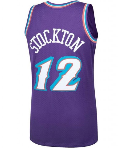 Men's John Stockton Purple Utah Jazz 1996-97 Hardwood Classics Swingman Player Jersey $42.00 Jersey