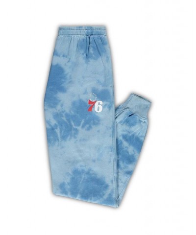 Men's Branded Royal Philadelphia 76ers Big and Tall Wordmark Cloud Dye Jogger Pants $26.40 Pants