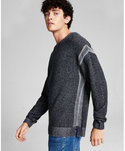 Men's Oversized Sleeve Detailed Sweater Gray $18.26 Sweaters