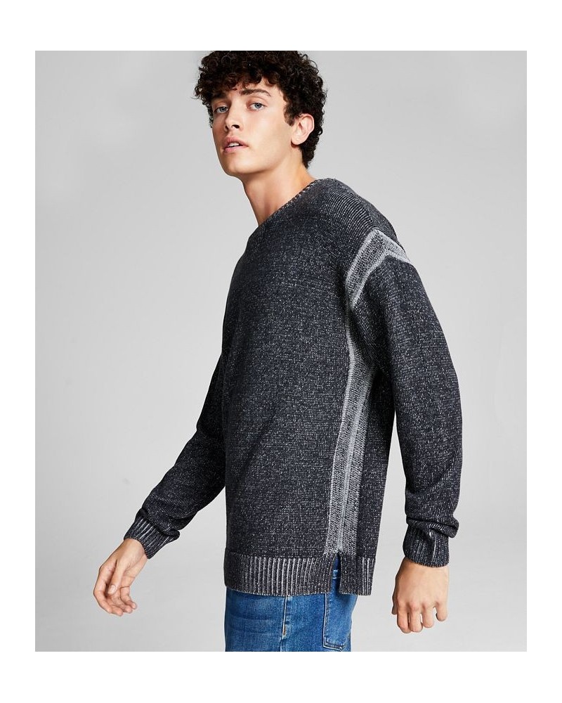 Men's Oversized Sleeve Detailed Sweater Gray $18.26 Sweaters