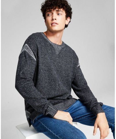 Men's Oversized Sleeve Detailed Sweater Gray $18.26 Sweaters