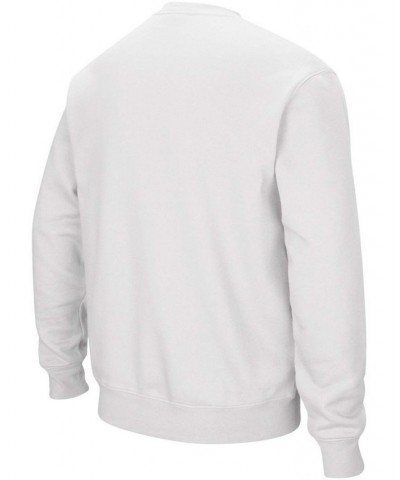 Men's White Clemson Tigers Arch Logo Crew Neck Sweatshirt $25.80 Sweatshirt