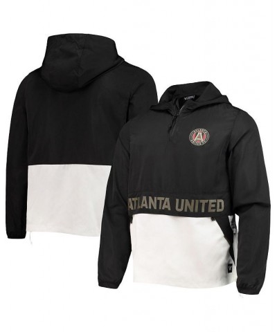 Men's Black Atlanta United FC Anorak Quarter-Zip Jacket $50.47 Jackets