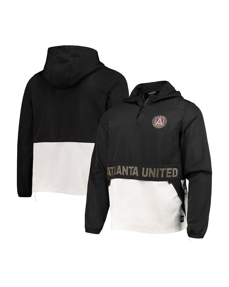 Men's Black Atlanta United FC Anorak Quarter-Zip Jacket $50.47 Jackets