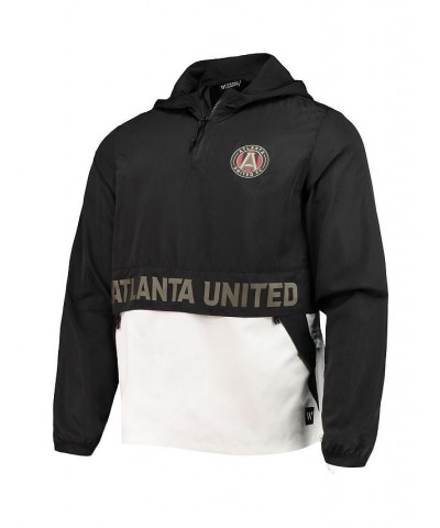 Men's Black Atlanta United FC Anorak Quarter-Zip Jacket $50.47 Jackets