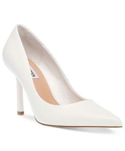 Steve Madden Women's Classie Pointed-Toe Stiletto Pumps White $44.69 Shoes